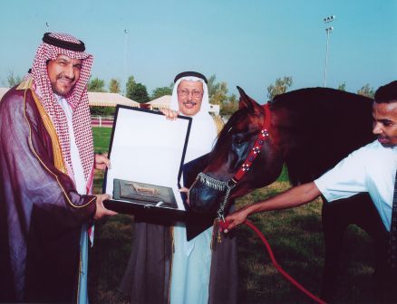 Ing. Mohammed bin Abdullah Al Sheeha, Deputy Minister of Agriculture; HE Sheikh Ibrahim bin Abdul Rahman Al Tassan, President of Private Affairs Office for His Majesty; Sabaa El Sahraa.