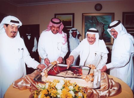 The dignitaries present at the award ceremony cut a special cake in honour of Sabaa El Sahraa.