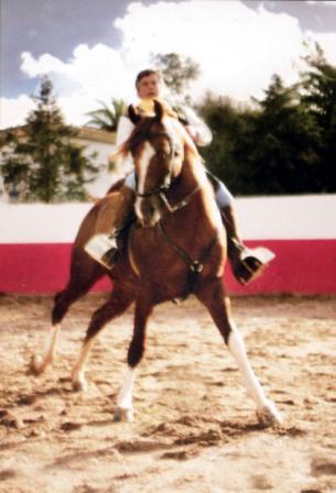 Joaõ Moura training Quiko Al Oásis at home