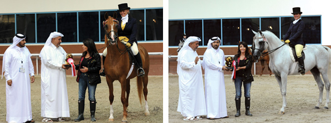  (left) Elmina and (right) Fadil Al Shaqab